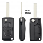 Κέλυφος Κλειδιού Για Peugeot 1007 807 - Citroen C8 Με 4 Κουμπιά - CE0523 - Λάμα HU83
