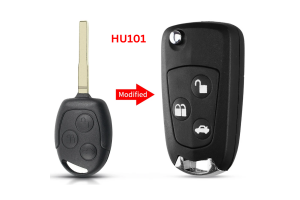 Μετατροπή Flip Κέλυφος Κλειδιού Για Ford Mondeo-Focus 2 3-Festiva-Fiesta-Transit Με 3 Κουμπιά & Λάμα HU101