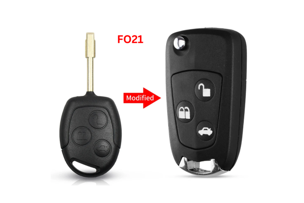 Μετατροπή Flip Κέλυφος Κλειδιού Για Ford Mondeo-Focus 2 3-Festiva-Fiesta-Transit Με 3 Κουμπιά & Λάμα FO21
