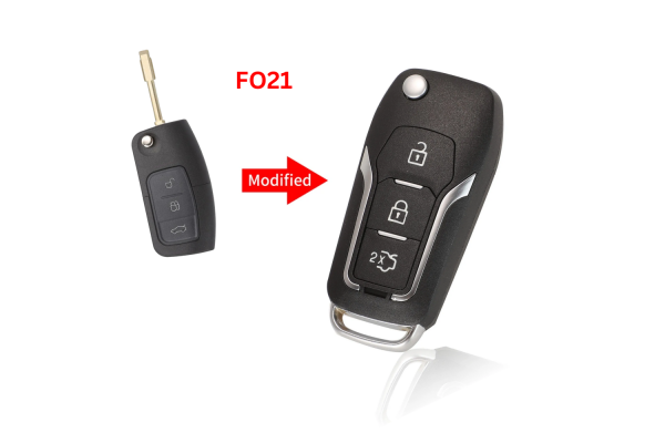 Μετατροπή Flip Κέλυφος Κλειδιού Για Ford Focus 2 3 Mondeo Fiesta Galaxy C-MAX Με 3 Κουμπιά & Λάμα FO21