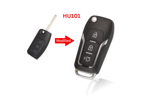 Μετατροπή Flip Κέλυφος Κλειδιού Για Ford Focus 2 3 Mondeo Fiesta Galaxy C-MAX Με 3 Κουμπιά & Λάμα HU101