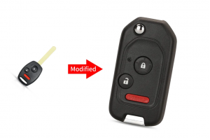 Μετατροπή Flip Κέλυφος Κλειδιού Για Honda Fit-CRV-Civic-Insight-Ridgeline-HRV-Jazz-Accord Με 2 Κουμπιά & Panic