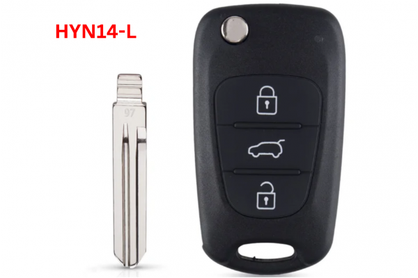 Κέλυφος Κλειδιού Για Hyundai I20-I30-IX35-135-Accent Kia Picanto-Sportage-K5 Με 3 Κουμπιά & Λάμα HYN14-L