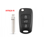 Κέλυφος Κλειδιού Για Hyundai I20-I30-IX35-135-Accent Kia Picanto-Sportage-K5 Με 3 Κουμπιά & Λάμα HYN14-R