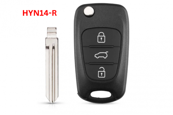 Κέλυφος Κλειδιού Για Hyundai I20-I30-IX35-135-Accent Kia Picanto-Sportage-K5 Με 3 Κουμπιά & Λάμα HYN14-R