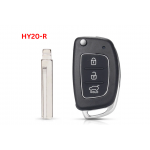 Κέλυφος Κλειδιού Flip Για Hyundai Solaris-Verna-Elantra-Santa Fe-i10-i20-i30-i35-i40-IX35-IX45 Με 3 Κουμπιά & Λάμα HY20R