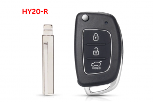 Κέλυφος Κλειδιού Flip Για Hyundai Solaris-Verna-Elantra-Santa Fe-i10-i20-i30-i35-i40-IX35-IX45 Με 3 Κουμπιά & Λάμα HY20R