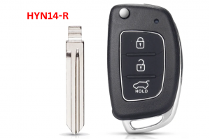 Κέλυφος Κλειδιού Flip Για Hyundai Solaris-Verna-Elantra-Santa Fe-i10-i20-i30-i35-i40-IX35-IX45 Με 3 Κουμπιά & Λάμα HYN14R
