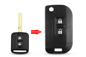 Μετατροπή Flip Σε Νέο Κέλυφος Κλειδιού Για Nissan Qashqai-Navara-Micra-NV200-Patrol Με 2 Κουμπιά