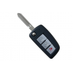 Κέλυφος Κλειδιού Flip Για Nissan-Qashqai-Sunny-NV200-Pulsar-Juke-X-Trail-Micra Με Λάμα NSN14 & 2 Κουμπιά-Panic