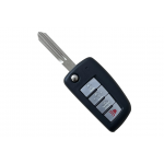 Κέλυφος Κλειδιού Flip Για Nissan-Qashqai-Sunny-NV200-Pulsar-Juke-X-Trail-Micra Με Λάμα NSN14 & 3 Κουμπιά-Panic