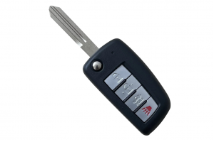 Κέλυφος Κλειδιού Flip Για Nissan-Qashqai-Sunny-NV200-Pulsar-Juke-X-Trail-Micra Με Λάμα NSN14 & 3 Κουμπιά-Panic