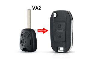 Μετατροπή Flip Σε Νέο Κέλυφος Κλειδιού Για Peugeot 206 306 307 107 207 407 Partner - Citroen C1 C2 C3 C4 Picasso Xsara Με 2 Κουμπιά - Λάμα VA2