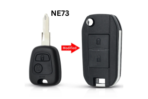 Μετατροπή Flip Σε Νέο Κέλυφος Κλειδιού Για Peugeot 206 306 307 107 207 407 Partner - Citroen C1 C2 C3 C4 Picasso Xsara Με 2 Κουμπιά - Λάμα NE73