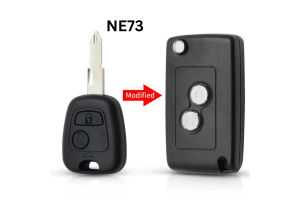 Μετατροπή Flip Κέλυφος Κλειδιού Για Peugeot 206 306 307 107 207 407 Partner - Citroen C1 C2 C3 C4 Picasso Xsara Με 2 Κουμπιά - Λάμα NE73