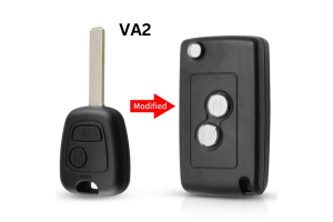 Μετατροπή Flip Κέλυφος Κλειδιού Για Peugeot 206 306 307 107 207 407 Partner - Citroen C1 C2 C3 C4 Picasso Xsara Με 2 Κουμπιά - Λάμα VA2