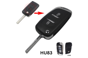 Μετατροπή Σε Νέο Κέλυφος Κλειδιού Για Citroen C3 C4 C5 C6 - Peugeot 307 308 407 408 Με 2 Κουμπιά - CE0536 - Λάμα HU83