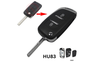 Μετατροπή Σε Νέο Κέλυφος Κλειδιού Για Citroen C3 C4 C5 C6 - Peugeot 307 308 407 408 Με 2 Κουμπιά - CE0523 - Λάμα HU83