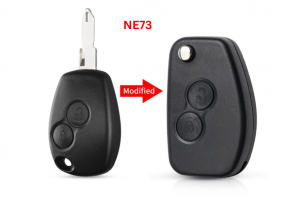 Μετατροπή Flip Σε Νέο Κέλυφος Κλειδιού Για Renault Megane-Modus-Espace-Laguna-Logan-Clio-Kango - Nissan Dacia Με 2 Κουμπιά & Λάμα NE73