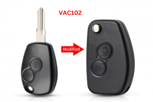 Μετατροπή Flip Σε Νέο Κέλυφος Κλειδιού Για Renault Megane-Modus-Espace-Laguna-Logan-Clio-Kango - Nissan Dacia Με 2 Κουμπιά & Λάμα VAC102
