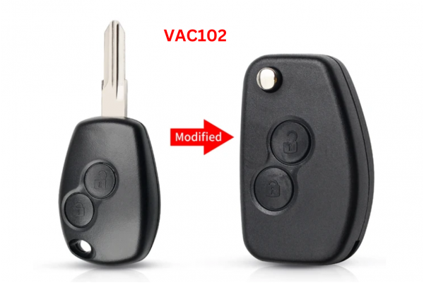 Μετατροπή Flip Σε Νέο Κέλυφος Κλειδιού Για Renault Megane-Modus-Espace-Laguna-Logan-Clio-Kango - Nissan Dacia Με 2 Κουμπιά & Λάμα VAC102