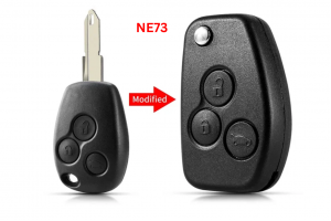 Μετατροπή Flip Σε Νέο Κέλυφος Κλειδιού Για Renault Megane-Modus-Espace-Laguna-Logan-Clio-Kango - Nissan Dacia Με 3 Κουμπιά & Λάμα NE73
