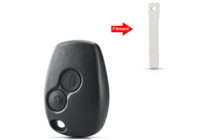 Ανταλλακτικά Κουμπιά Με Καπάκι Για Κέλυφος Κλειδιού Renault Megane-Modus-Espace-Laguna-Logan-Clio-Kango - Nissan Dacia Με 2 Κουμπιά ( Μόνο Για λάμες VA2)