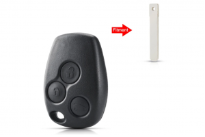 Ανταλλακτικά Κουμπιά Με Καπάκι Για Κέλυφος Κλειδιού Renault Megane-Modus-Espace-Laguna-Logan-Clio-Kango - Nissan Dacia Με 3 Κουμπιά ( Μόνο Για λάμες VA2)