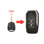 Μετατροπή Flip Σε Νέο Κέλυφος Κλειδιού Toyota Camry-Corolla-Prado-RAV4-Kluger-Cruiser Με 2 Κουμπιά & Λάμα TOY43