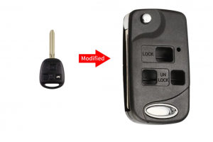 Μετατροπή Flip Σε Νέο Κέλυφος Κλειδιού Για Toyota Yaris Carina Corolla Avensis Με 3 Κουμπιά & Λάμα TOY43