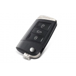 Μετατροπή Flip Σε Νέο Κέλυφος Κλειδιού Για Volkswagen Polo-Passat-B5-Tiguan-Golf Seat-Skoda Με 3 Κουμπιά Μεσαίο Φωτάκι