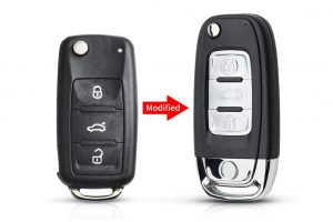 Μετατροπή Flip Σε Νέο Κέλυφος Κλειδιού Για Volkswagen-Jetta-Golf-Mk6-Tiguan-Polo-Passat Seat - Skoda Octavia Με 3 Κουμπιά - Audi look
