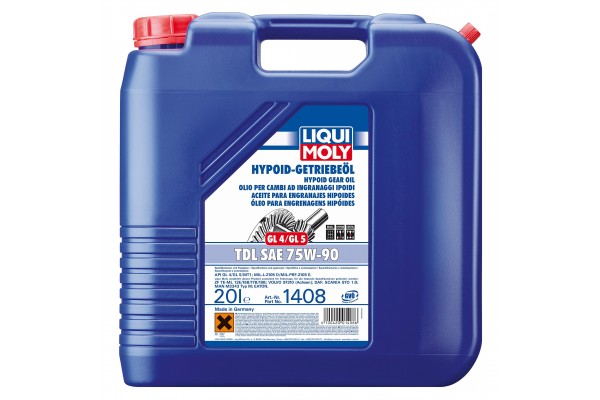 Liqui Moly Hypoid Gear Oil GL4/5 TDL 75W-90 Λιπαντικό Υποειδών Κιβωτίου 20 L - 1408 Liqui Moly Hypoid Gear Oil GL4/5 TDL 75W-90 Λιπαντικό Υποειδών Κιβωτίου 20 L - 1408