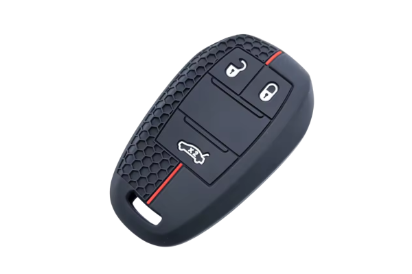 Wevora Κάλυμμα Σιλικόνης Μαύρο-Κόκκινο Για Alfa Romeo Giulia-Tonale-Stelvio Με 3 Κουμπιά