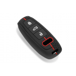 Wevora Κάλυμμα Σιλικόνης Μαύρο-Κόκκινο Για Κλειδί Audi A3-A4-B9-A6-A7-A8-E-tron-Q5-Q8 Με 3 Κουμπιά