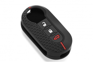 Wevora Κάλυμμα Σιλικόνης Μαύρο-Κόκκινο Για Fiat 500-Panda-Punto-Bravo-Ducato-Doblo - Peugeot Boxer - Citroen Jumper Με 3 Κουμπιά