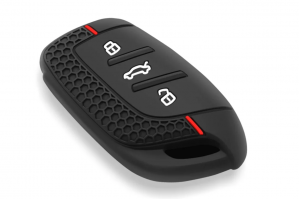 Wevora Κάλυμμα Σιλικόνης Μαύρο-Κόκκινο Για MG4-MG5-MG6-MG-ZS-EV-HS-EHS-ZX-GT-Roewe-RX3-RX8-ERX5-RX5-I6-I5 Με 3 Κουμπιά