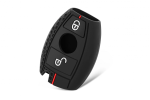 Wevora Κάλυμμα Σιλικόνης Μαύρο-Κόκκινο Για Mercedes W203-W204-W205-W210-W211-W212-W221-W222 Με 2 Κουμπιά