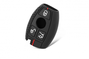 Wevora Κάλυμμα Σιλικόνης Μαύρο-Κόκκινο Για Mercedes W203-W204-W205-W210-W211-W212-W221-W222 Με 3 Κουμπιά