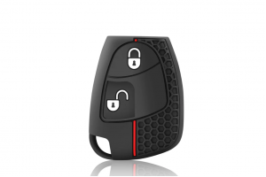 Wevora Κάλυμμα Σιλικόνης Μαύρο-Κόκκινο Για Mercedes B-C-E-ML-S-CLK-CL Με 2 Κουμπιά