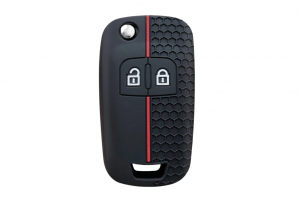 Wevora Κάλυμμα Σιλικόνης Μαύρο-Κόκκινο Για Κλειδί Opel Corsa-Astra-Vectra-Zafira-Omega-Chevrolet Με 2 Κουμπιά