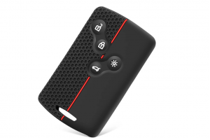 Wevora Κάλυμμα Σιλικόνης Μαύρο-Κόκκινο Για Renault Laguna-Koleos-Megane Με 4 Κουμπιά