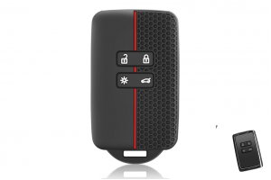 Wevora Κάλυμμα Σιλικόνης Μαύρο-Κόκκινο Για Renault Captur-Koleos-Kadjar-Arkana-Megane Dacia Duster-Sandero Με 4 Κουμπιά