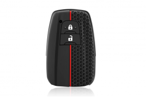 Wevora Κάλυμμα Σιλικόνης Μαύρο-Κόκκινο Για Toyota Corolla-Rav4-Camry-Chr Με 2 Κουμπιά