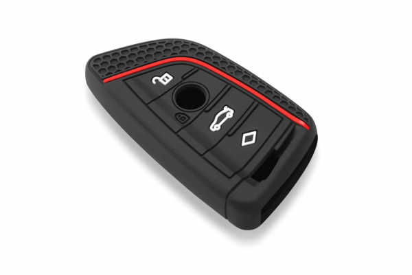Wevora Κάλυμμα Σιλικόνης Μαύρο-Κόκκινο Για Κλειδί BMW X1-X3-X4-X5-X6 Με 4 Κουμπιά