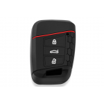 Wevora Κάλυμμα Σιλικόνης Μαύρο-Κόκκινο Για Volkswagen Polo-Passat-Tiguan - Skoda Octavia-Kodiaq - Seat Με 3 Κουμπιά