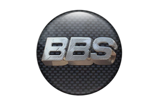 Αυτοκόλλητο Κεραμικό Κέντρου Ζάντας Για BBS Carbon Μαύρο-Ασημί 65mm 1 Τεμάχιο