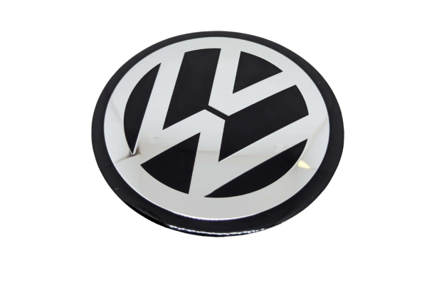 Αυτοκόλλητο Κέντρου Ζάντας Για Volkswagen 90mm Μαύρο 1 Τεμάχιο 