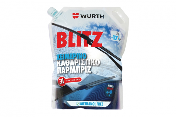 Wurth Winter Windshield Cleaner Blitz - Καθαριστικό Παρμπρίζ Χειμερινό -17 °C - 3L - 0892332876 Wurth Winter Windshield Cleaner Blitz - Καθαριστικό Παρμπρίζ Χειμερινό -17 °C - 3L - 0892332876