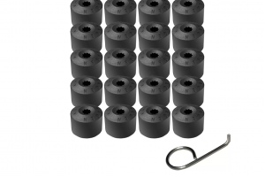 Καλύμματα - Καπάκια Μπουλονιών 17mm Για Volkswagen - 20 Τεμάχια - Μαύρα